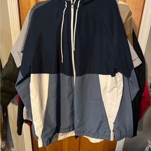 Athletic Works Dark Blue and Gray Windbreaker